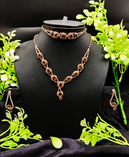 Zircon Gem Necklace Set