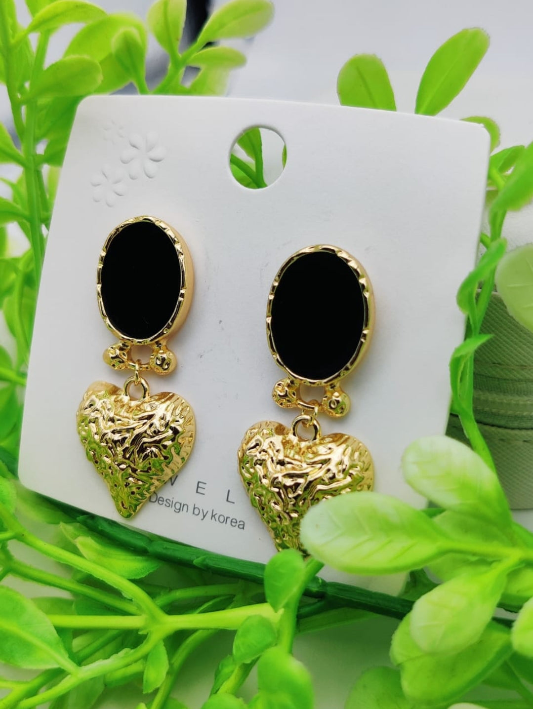 Gold Heart Earrings