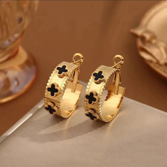 Golden & Black Earrings