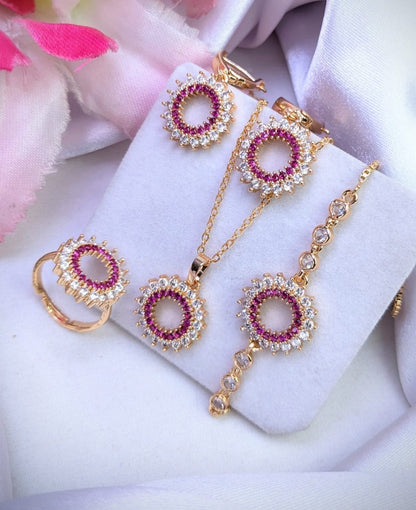 Zircon Diamand Jewellery Set